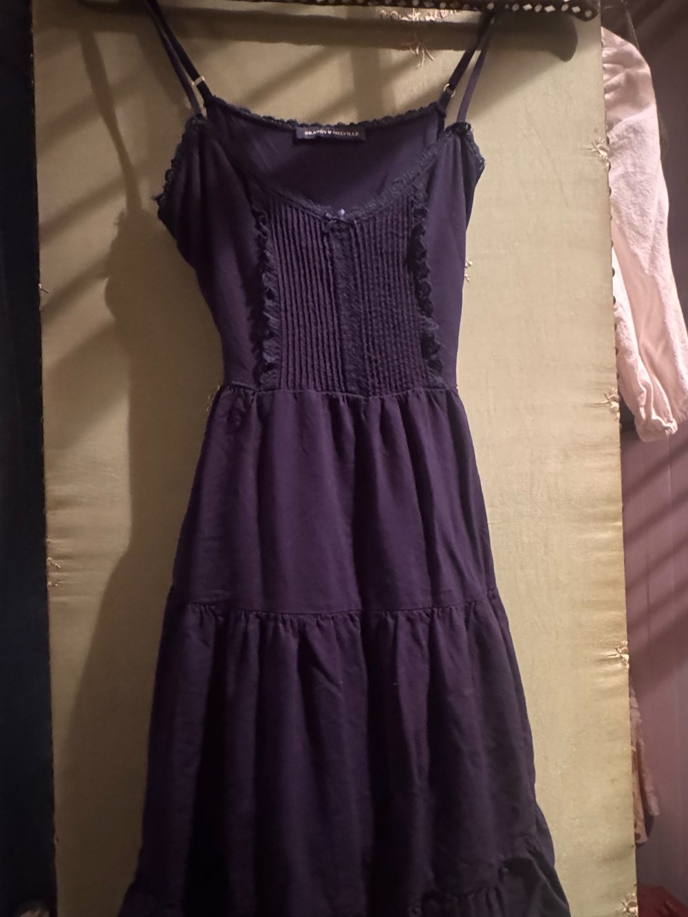 Brandy Melville Deep Purple Tiered Mini Dress